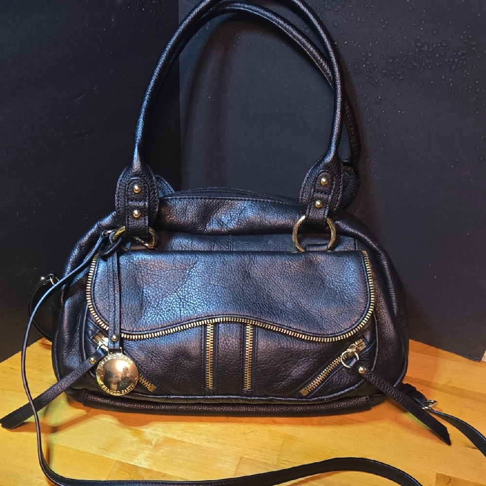 Gorgeous Franco Sarto Black Leather Handbag